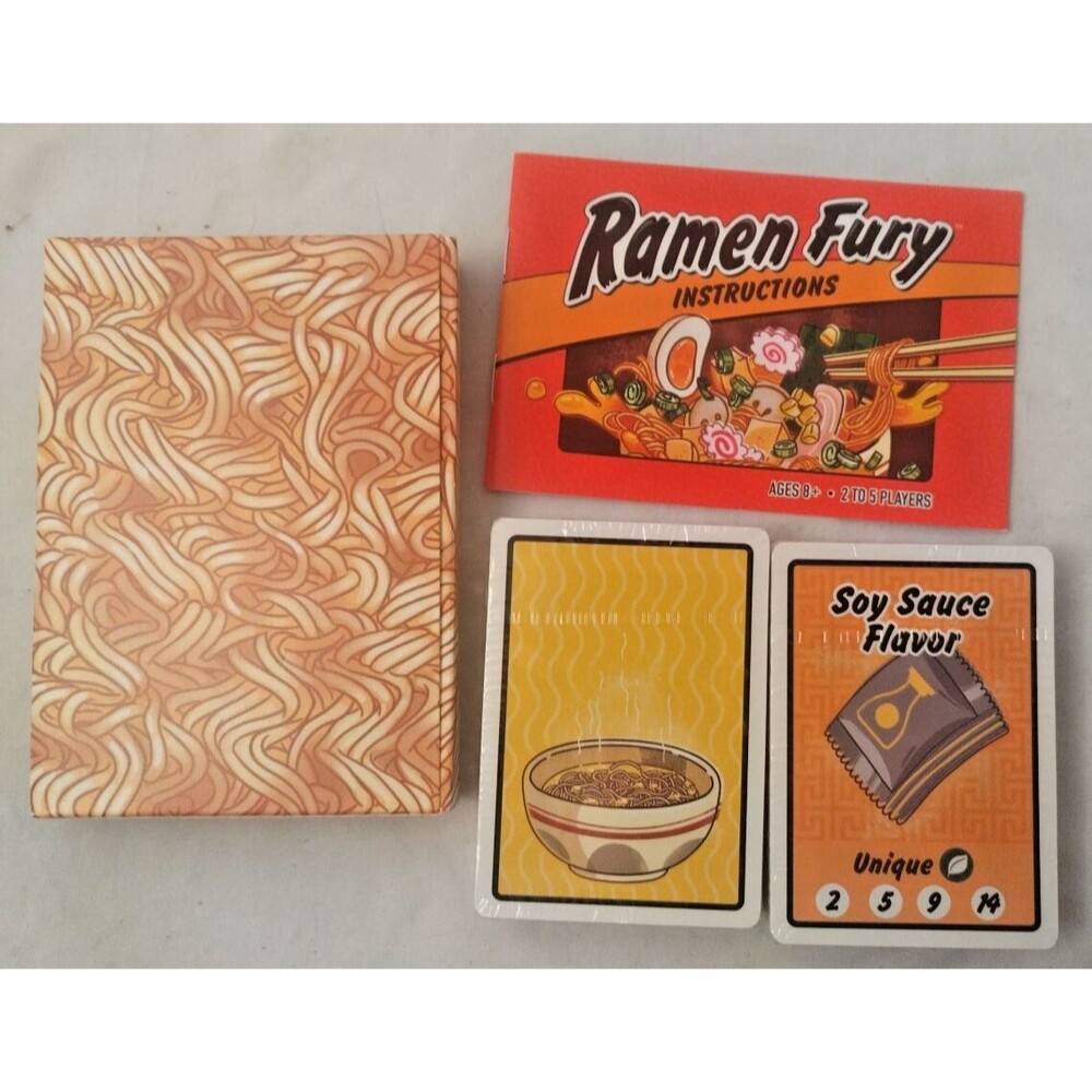 Ramen Fury-The Use-Your-Noodle Card Game-Open Box-Cards Sealed-STOCKING STUFFER